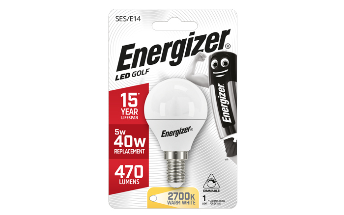 Energizer Led Golf Warm White, Dimm.  Life 15000 Hrs - 6.5W  E14