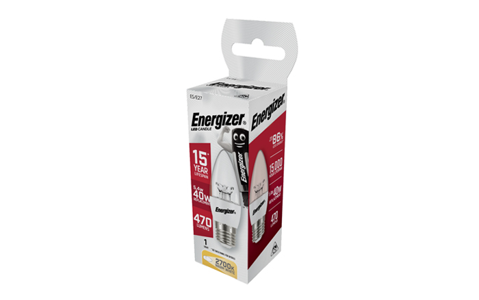 Energizer Led Candle Clear W. White Life 15000 Hr - 6 W E27