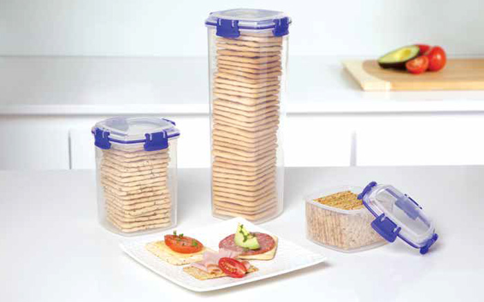 Sistema Klip It Plus Cracker Plastic Snack Box Food Storage